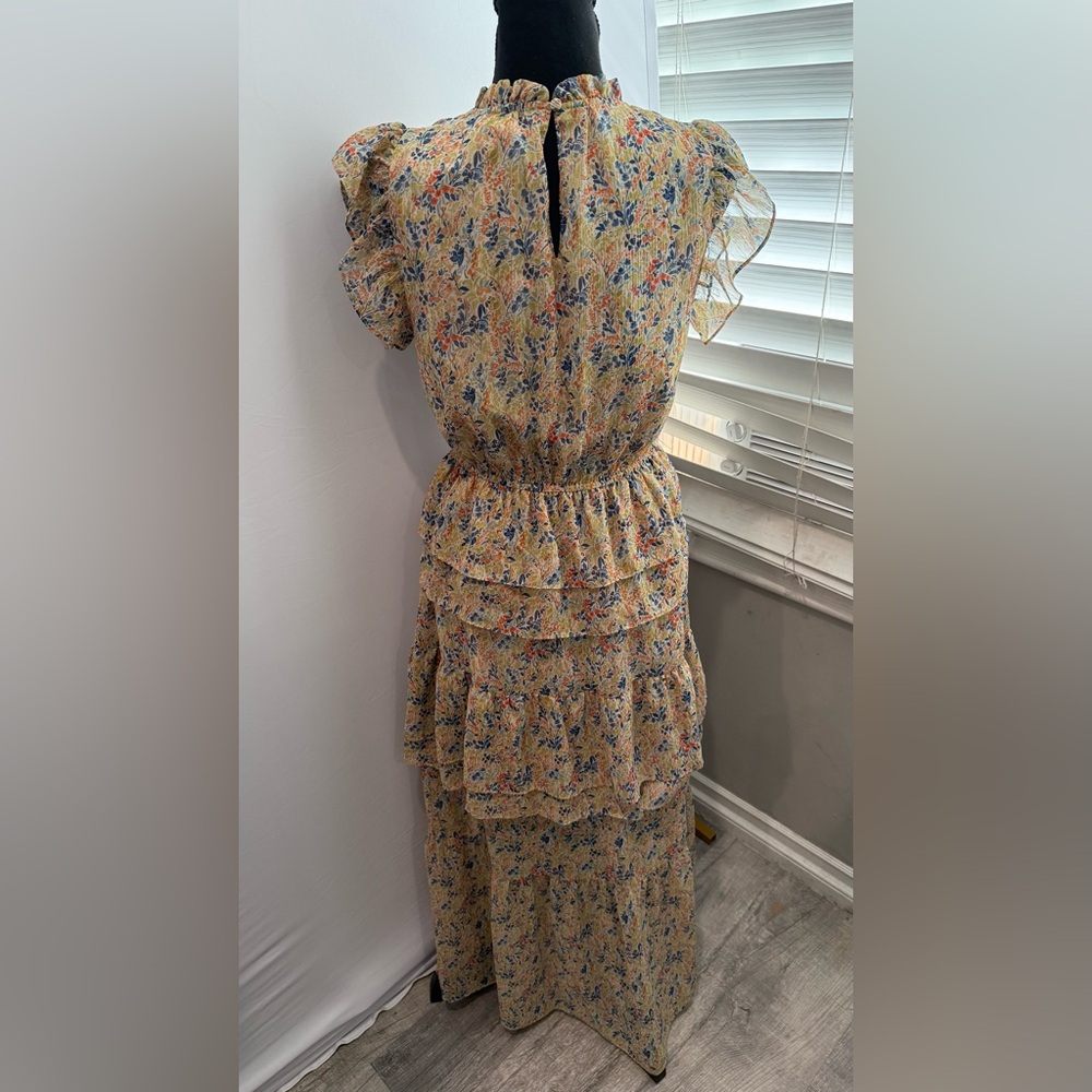 THML Floral Ruffle Dress - Multicolor - Picture 3 of 4